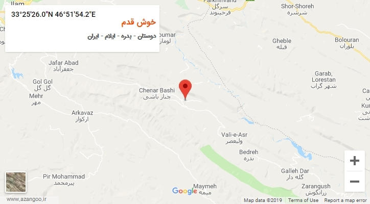 روستای خوش قدم بر روی نقشه