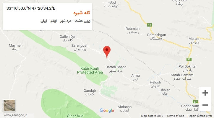 روستای کله شیره بر روی نقشه