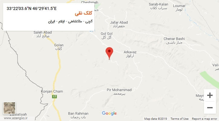 روستای کلک نقی بر روی نقشه