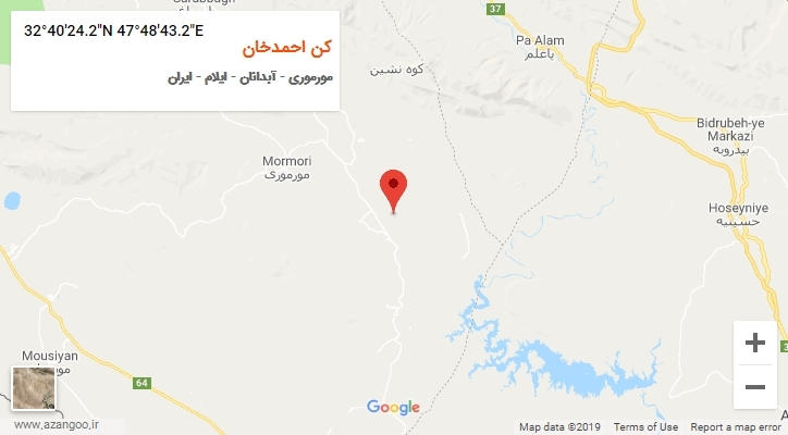 روستای کن احمدخان بر روی نقشه