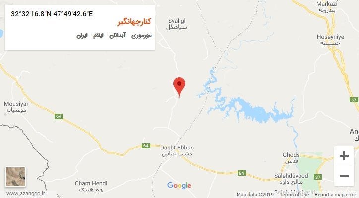 روستای کنارجهانگیر بر روی نقشه