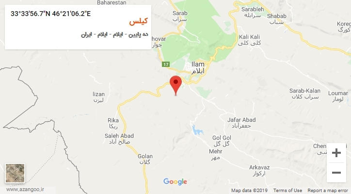 روستای کیلس بر روی نقشه