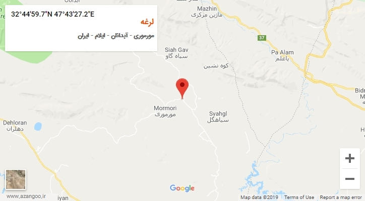 روستای لرغه بر روی نقشه