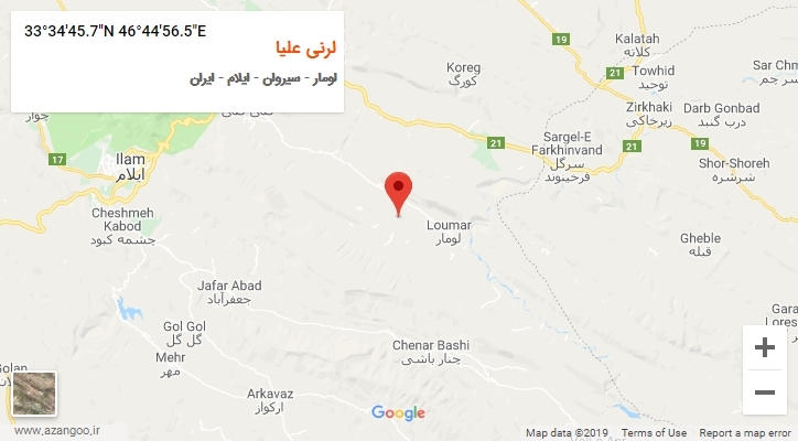روستای لرنی علیا بر روی نقشه