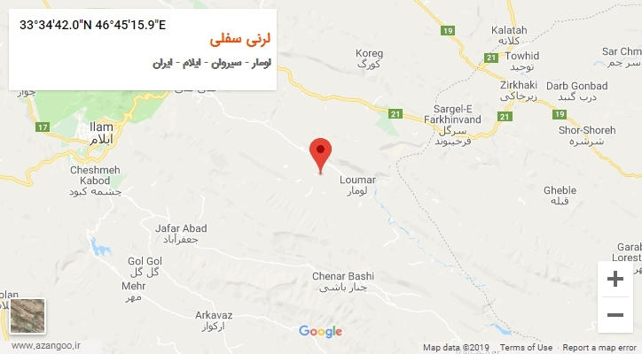 روستای لرنی سفلی بر روی نقشه