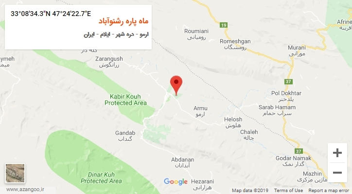 روستای ماه پاره رشنوآباد بر روی نقشه