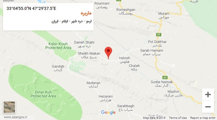روستای ماربره بر روی نقشه