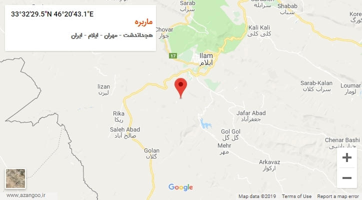 روستای ماربره بر روی نقشه