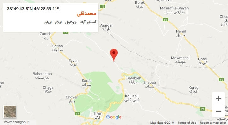 روستای محمدقلی بر روی نقشه