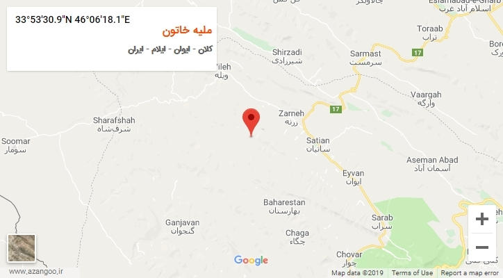 روستای ملیه خاتون بر روی نقشه