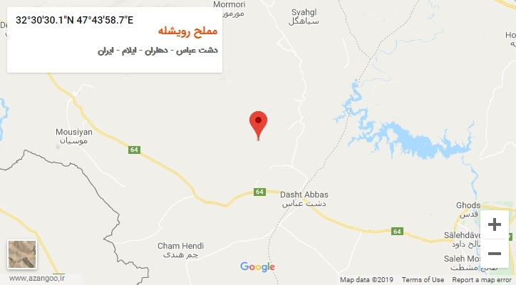 روستای مملح رویشله بر روی نقشه