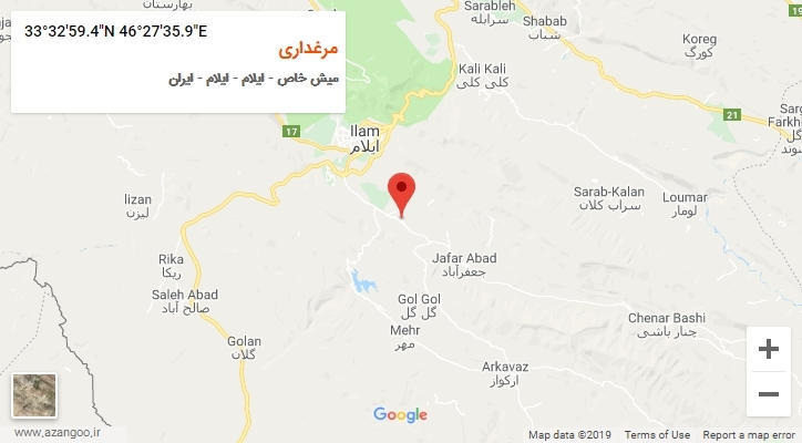 روستای مرغداری بر روی نقشه