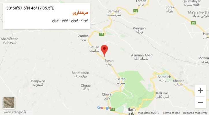 روستای مرغداری بر روی نقشه