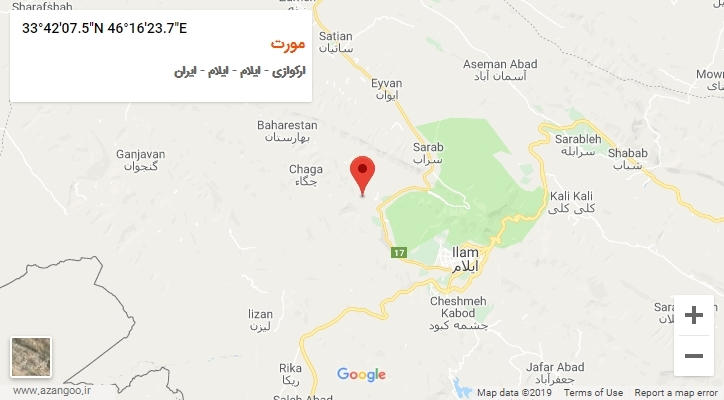 روستای مورت بر روی نقشه