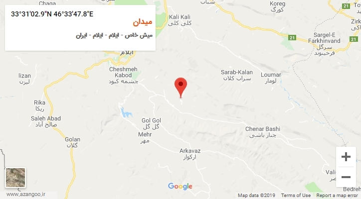 روستای میدان بر روی نقشه