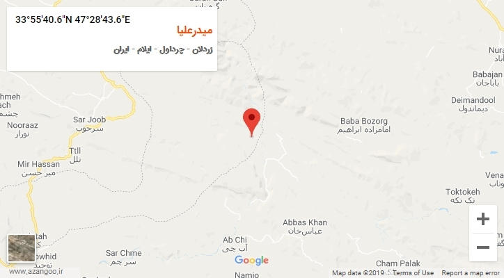 روستای میدرعلیا بر روی نقشه