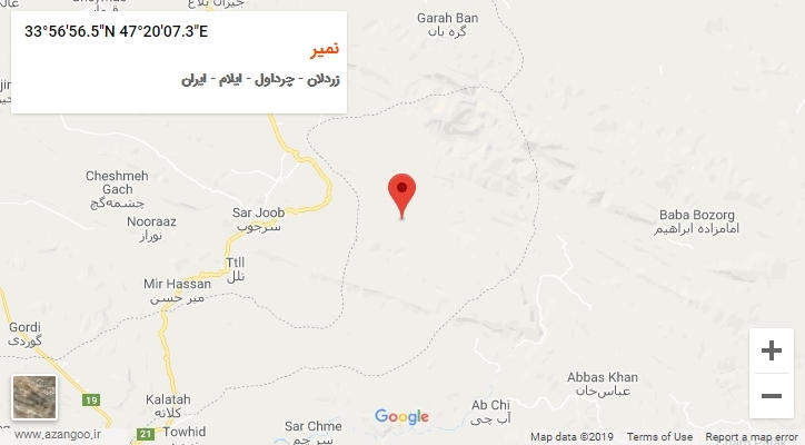 روستای نمیر بر روی نقشه