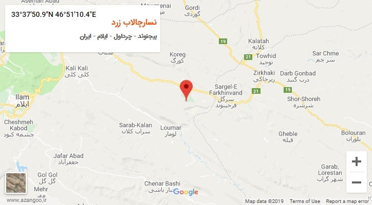 روستای نسارچالاب زرد بر روی نقشه