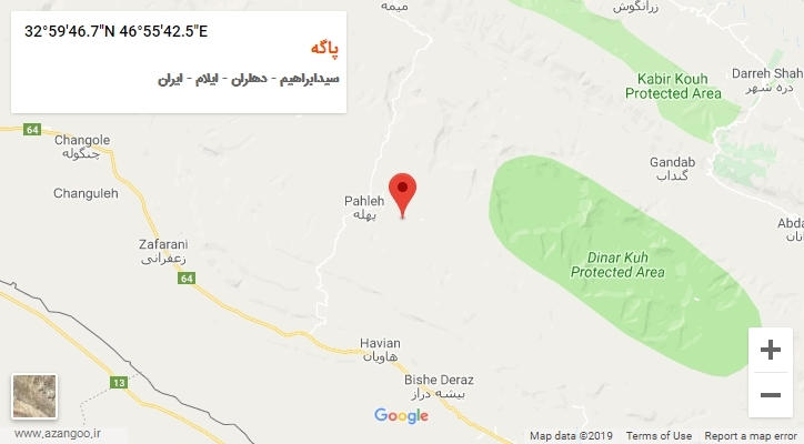 روستای پاگه بر روی نقشه