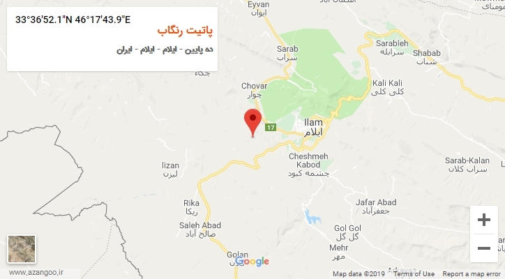 روستای پاتیت رنگاب بر روی نقشه