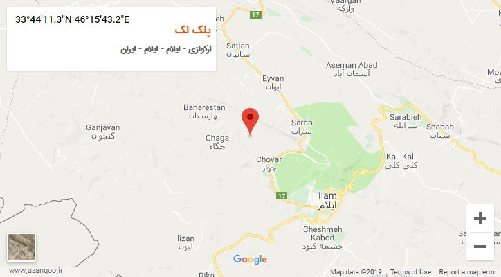 روستای پلک لک بر روی نقشه