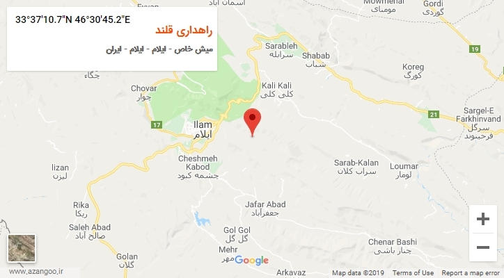 روستای راهداری قلند بر روی نقشه
