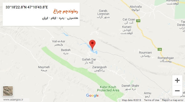 روستای رماوندچم چراغ بر روی نقشه