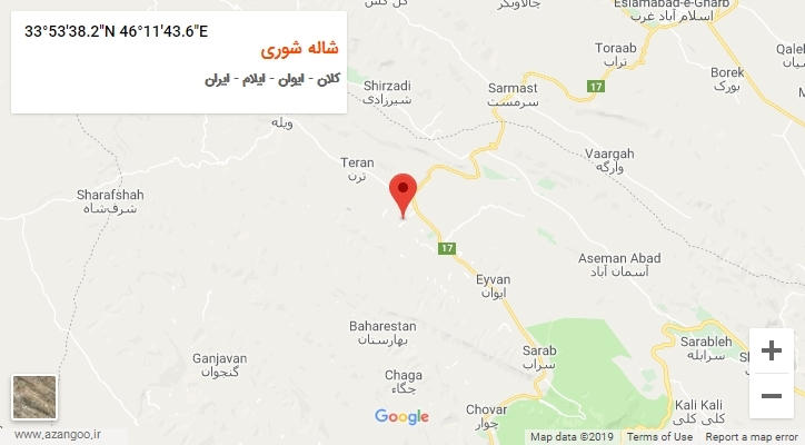 روستای شاله شوری بر روی نقشه