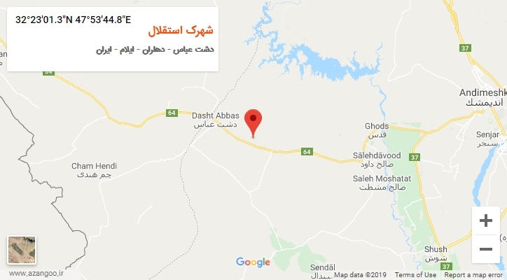 روستای شهرک استقلال بر روی نقشه