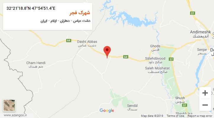 روستای شهرک فجر بر روی نقشه