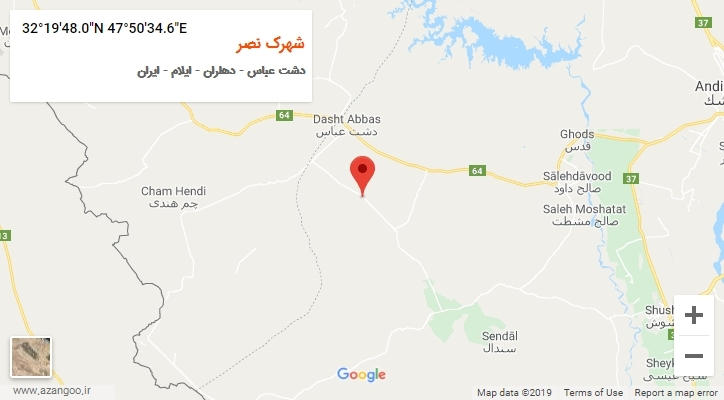 روستای شهرک نصر بر روی نقشه
