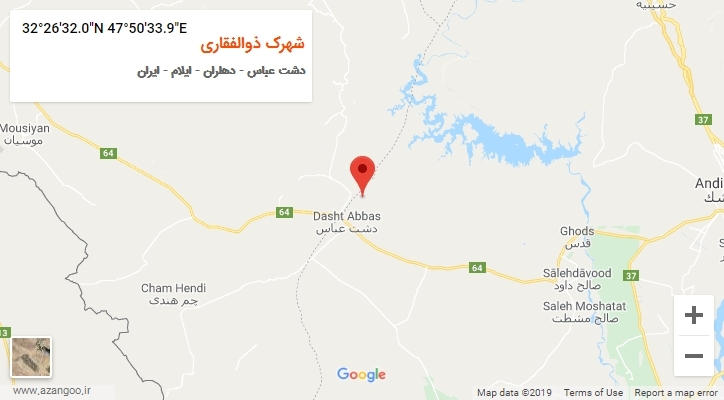 روستای شهرک ذوالفقاری بر روی نقشه