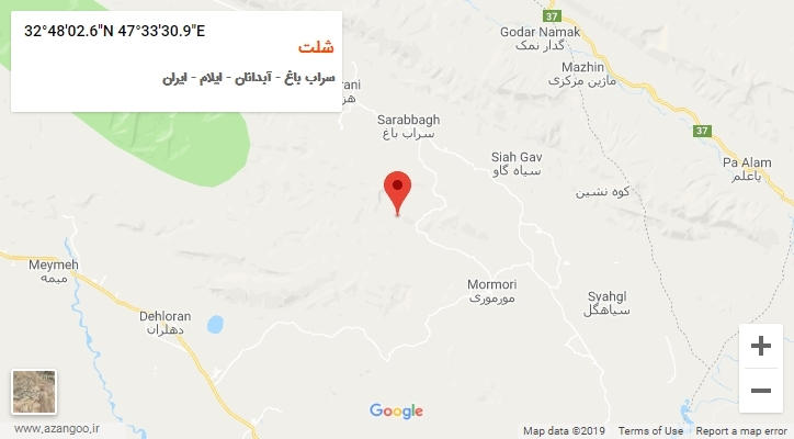 روستای شلت بر روی نقشه