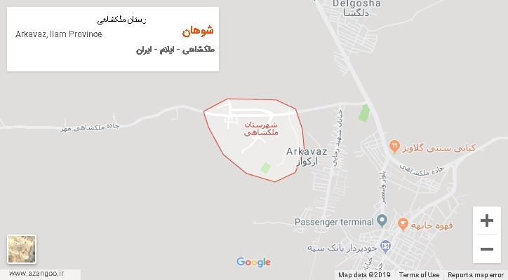 دهستان شوهان بر روی نقشه