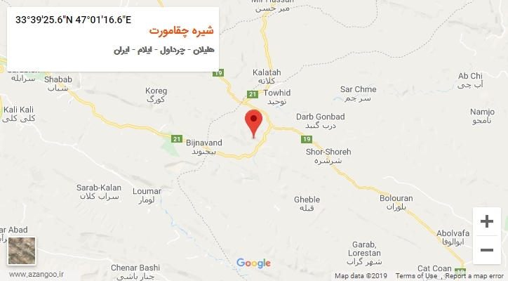 روستای شیره چقامورت بر روی نقشه