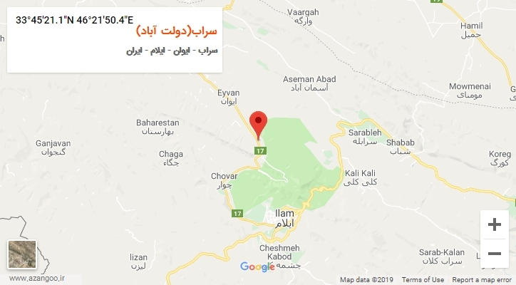 روستای سراب(دولت آباد) بر روی نقشه