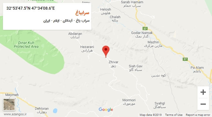 روستای سرابباغ بر روی نقشه
