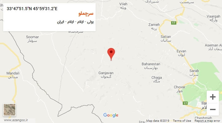روستای سرچملو بر روی نقشه