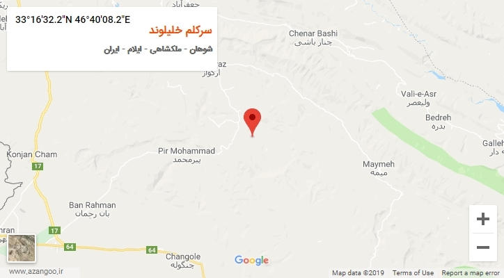 روستای سرکلم خلیلوند بر روی نقشه