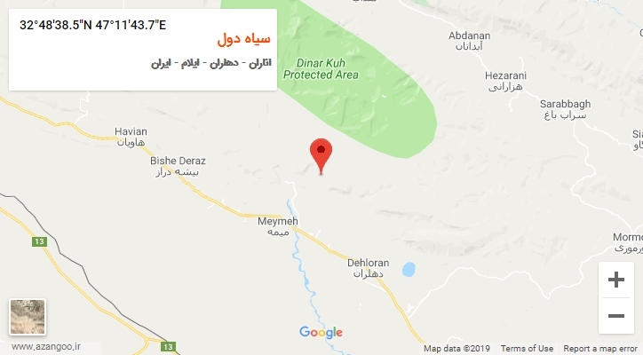 روستای سیاه دول بر روی نقشه