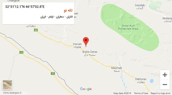 روستای تله نو بر روی نقشه
