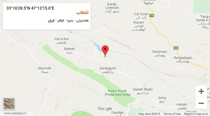 روستای تلخاب بر روی نقشه