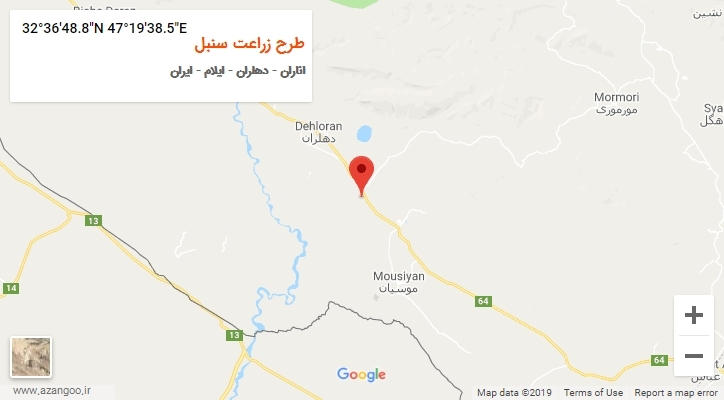 روستای طرح زراعت سنبل بر روی نقشه