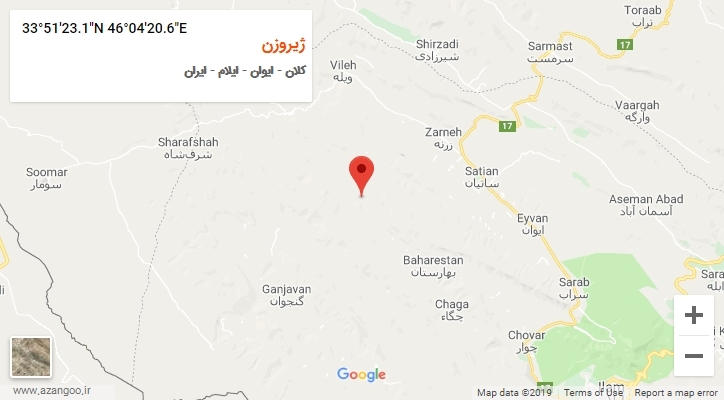 روستای ژیروزن بر روی نقشه