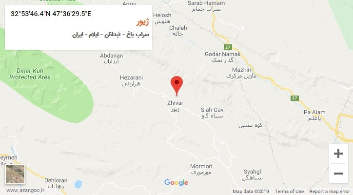 روستای ژیور بر روی نقشه