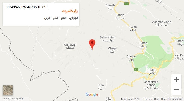 روستای زلیخامرده بر روی نقشه