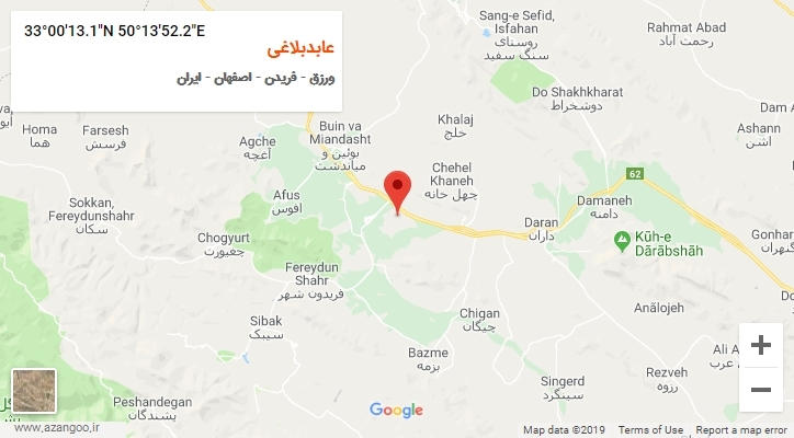 روستای عابدبلاغی بر روی نقشه
