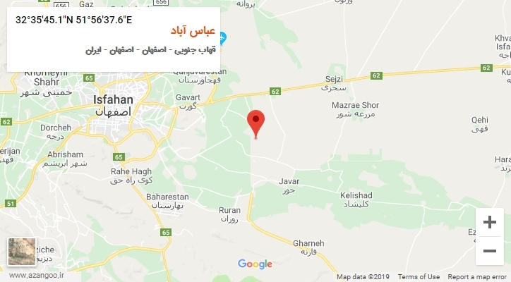 روستای عباس آباد بر روی نقشه
