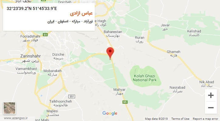 روستای عباس ازادی بر روی نقشه