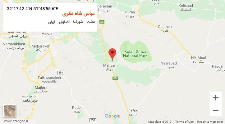 روستای عباس شاه نظری بر روی نقشه